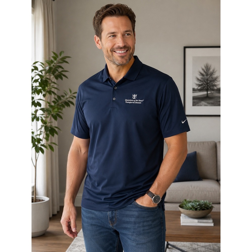 Nike Golf Dri-FIT Polo XXL Royal Caribbean Quantum of the Seas Inaugural Navy